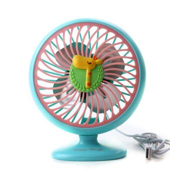 Cartoon USB Small Fan Giraffe (Blue) (Intl)  