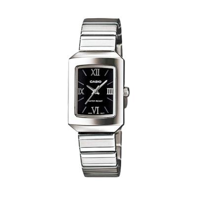 Casio Analog LTP-1357D-1CDF Silver Hitam Jam Tangan Wanita