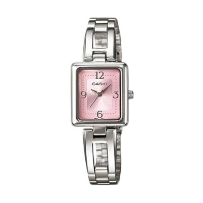 Casio Analog LTP1346D-4CDF Silver Pink Jam Tangan Wanita