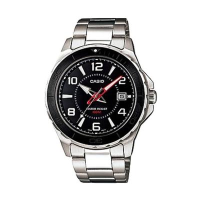 Casio Analog MTD-1074D-1AVDF Hitam Jam Tangan Pria