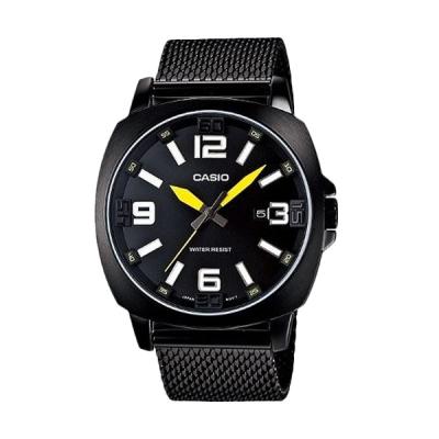 Casio Analog MTP-1350BD-1A1DF Hitam Kuning Jam Tangan Pria