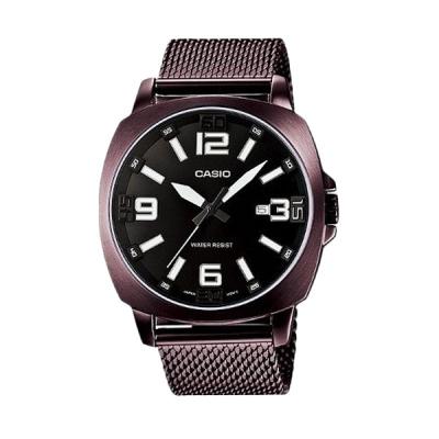 Casio Analog MTP-1350DD-1ADF Coklat Hitam Jam Tangan Pria