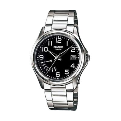 Casio Analog MTP-1369D-1BVDF Silver Hitam Jam Tangan Pria