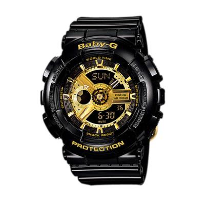 Casio BABY-G BA-110-1A Black Gold Jam Tangan Wanita