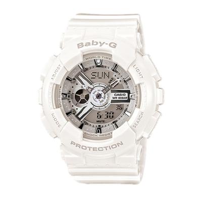 Casio BABY-G BA-110-7A3 White Silver Jam Tangan Wanita