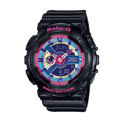 Casio BABY-G BA-112-1A Black Pink Blue Jam Tangan Wanita