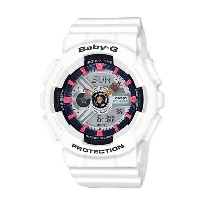 Casio Baby-G BA-110SN-7A White Pink Jam Tangan Wanita