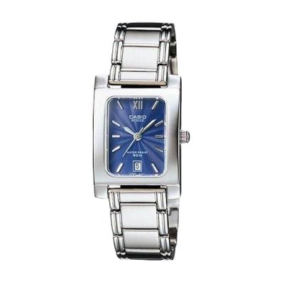 Casio Beside BEL-100D-2AVDF Silver Blue Jam Tangan Wanita