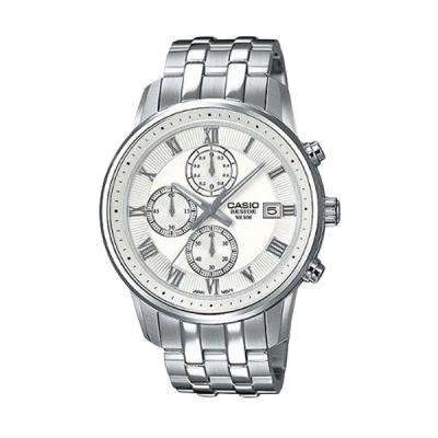 Casio Beside BEM-511D-7AVDF Silver Putih Jam Tangan Pria