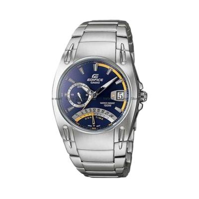 Casio Edifice EF-319D-2AVDF Silver Biru Jam Tangan Pria