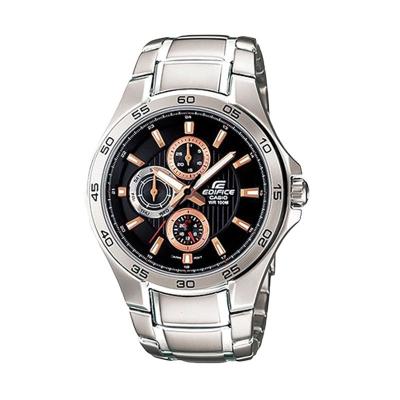 Casio Edifice EF-335D-1A4VDF Silver Gold Jam Tangan Pria