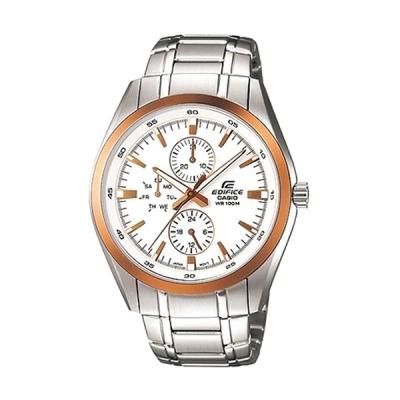 Casio Edifice EF-338DB-7AVDF Silver Putih Jam Tangan Pria