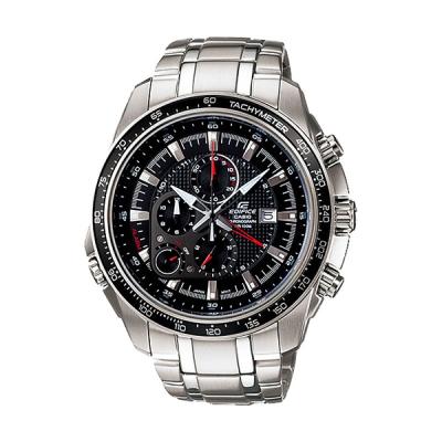 Casio Edifice EF-545D-1AV Silver Black Jam Tangan Pria