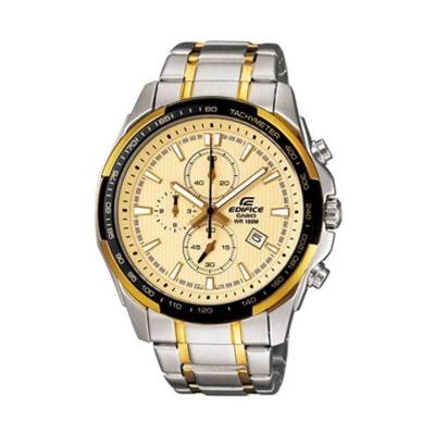 Casio Edifice EF-566SG-9AVDF Silver Gold Jam Tangan Pria