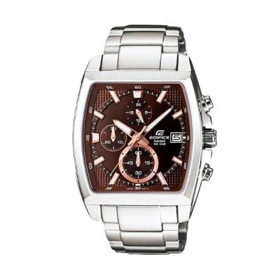 Casio Edifice EFR-524D-5AVDF Silver Coklat Jam Tangan Pria