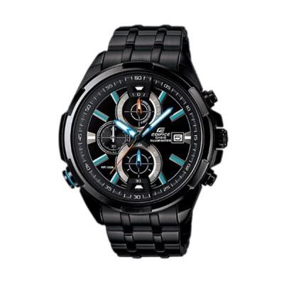 Casio Edifice EFR-536BK-1A2VDF Hitam Biru Jam Tangan Pria