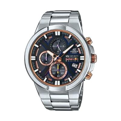 Casio Edifice EFR-544RB-1ADR Silver Hitam Jam Tangan Pria