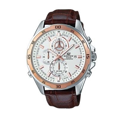 Casio Edifice EFR-547L-7A Illuminator Rose Gold White Jam Tangan Pria