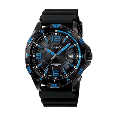 Casio Enticer MTD-1065B-1A1V Black Blue Jam Tangan Pria