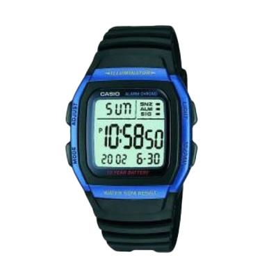 Casio Illuminator W-96H-2AV Hitam Biru Jam Tangan Pria