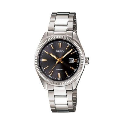 Casio LTP-1302D-1A2 Silver Black Jam Tangan Wanita