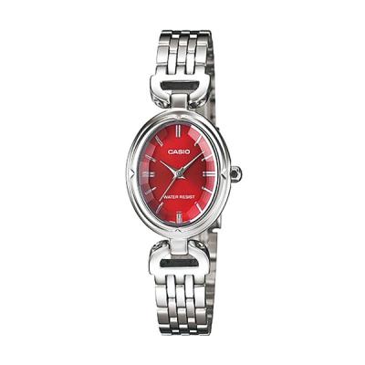 Casio LTP-1374D-4ADF Silver Merah Jam Tangan Wanita