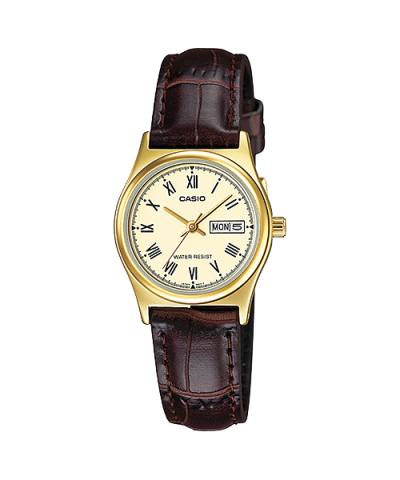 Casio LTP-V006GL-9B Casual Gold Brown Jam Tangan Wanita