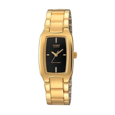 Casio Ladies Analog LTP-1165N-1CDF Hitam Gold Jam Tangan Wanita