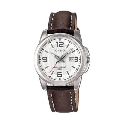 Casio Ladies Analog LTP-1314L-7AVDF - Putih - Genuine Leather