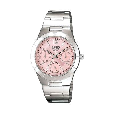 Casio Ladies Analog LTP-2069D-4AVDF Silver Pink Jam Tangan Wanita