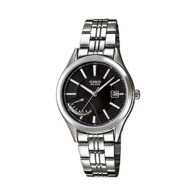 Casio Ladies Analog LTP-E102D-1AVDF Silver Hitam Jam Tangan Wanita