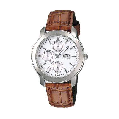 Casio MTP-1192E-7A Brown White Jam Tangan Pria