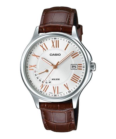 Casio MTP-E116L-7A Retrograde Brown Casual Jam Tangan Pria