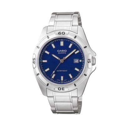 Casio Man Analog MTP-1244D-2ADF Biru Silver Jam Tangan Pria