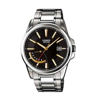 Casio Man Analog MTP-E102D-1AVDF Black Jam Tangan Pria