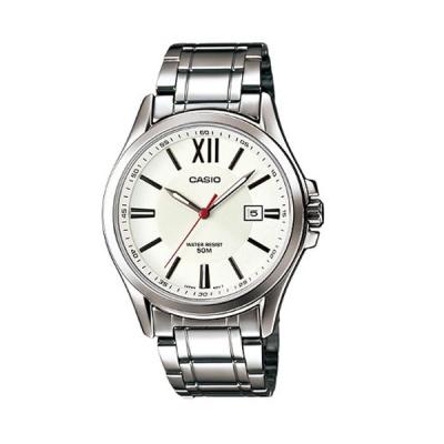 Casio Man Analog MTP-E103D-7AVDF White Jam Tangan Pria