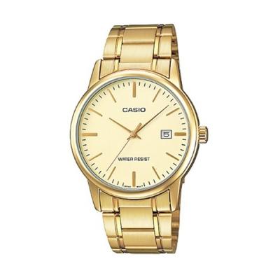 Casio Man Analog MTP-V002G-9AUDF Gold Jam Tangan Pria