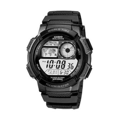 Casio Man Combination AE-1000W-1AVDF Black Metallic Jam Tangan Pria