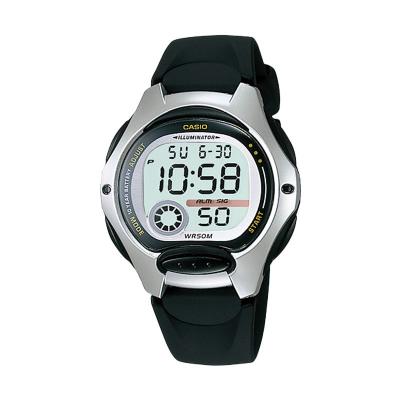 Casio Sporty LW-200-1AV Black Silver Jam Tangan Wanita