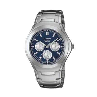 Casio mana Analog MTP-1247D-2AVDF Biru Jam Tangan Pria