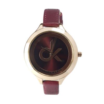 Daniel Klein DK 103017 IP Rose Gold Dark Red Jam Tangan Wanita