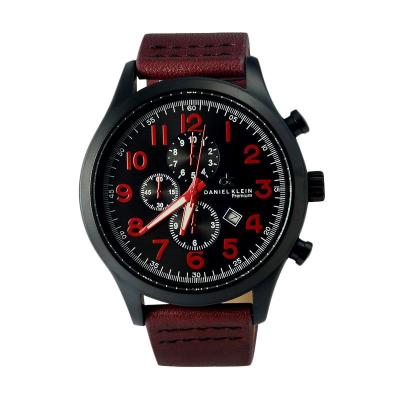 Daniel Klein DK 103592 IP Black Dark Red Jam Tangan Pria