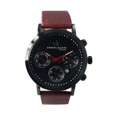 Daniel Klein Mens DK 103787 IP Black Red Jam Tangan Pria