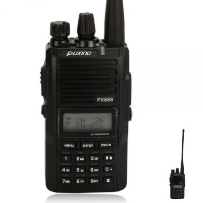 Delight Pick 1600mAh Handheld Two-way Radio Walkie Talkies Black PX-888