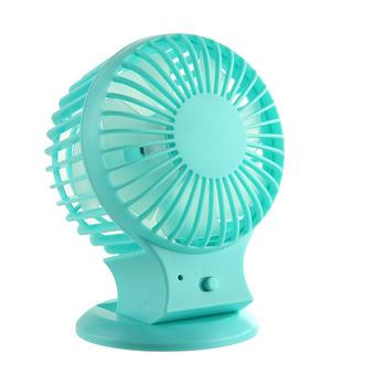 Desktop USB Rechargeable Mini Handheld Air-Conditioning Fan (Blue) (Intl)  