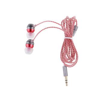 Earphone Wired 3.5mm In-ear Headset Headphones for iPhone 6 / 6 Plus Samsung (Red) (Intl)  