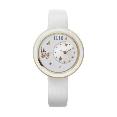 Elle Time EL20278S04C Leather strap White Jam Tangan Wanita