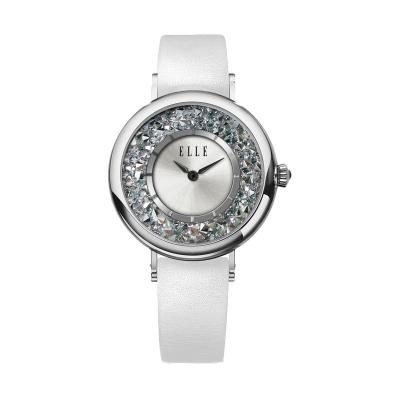 Elle Time EL20297S01N Leather Strap White Jam Tangan Wanita