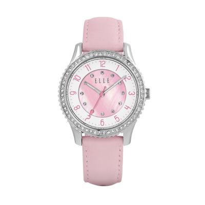 Elle Time EL20313S04C Leather Strap Pink Jam Tangan Wanita