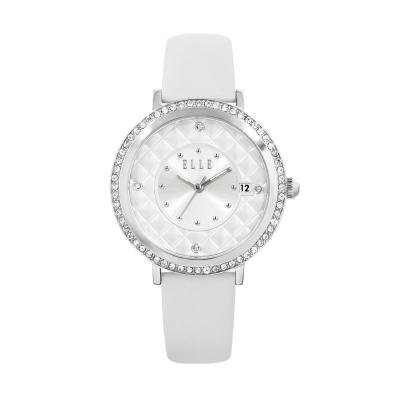 Elle Time EL20315S05N Leather Strap White Jam Tangan Wanita